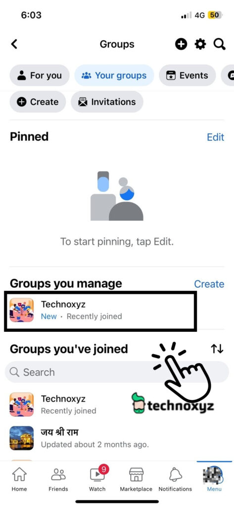 Access your group