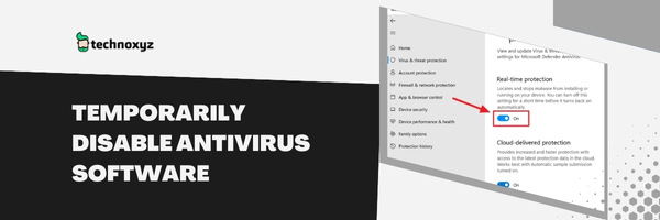 Temporarily Disable Antivirus Software - Solution to Fix No Wi-Fi Network Found on Windows 11