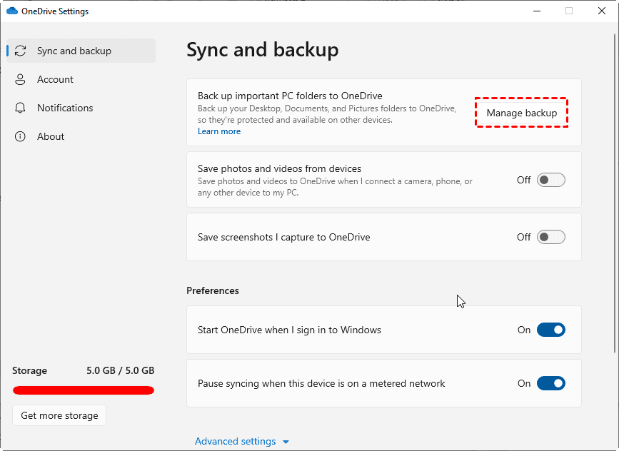 2 Ways to Backup Any Folder to OneDrive Easily 5