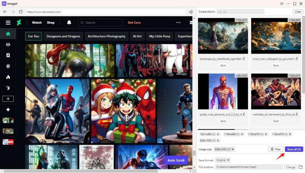 How to Bulk Download DeviantArt Images and Entire Galleries with Imaget? 6