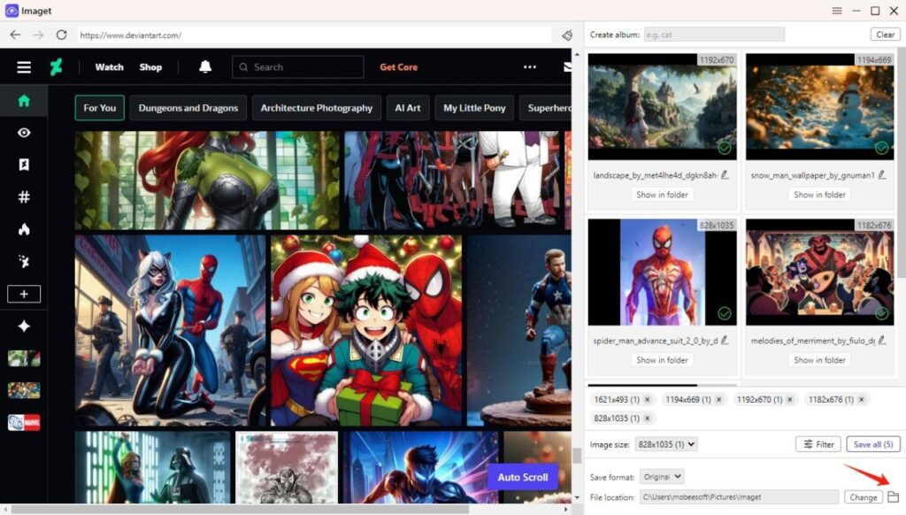 How to Bulk Download DeviantArt Images and Entire Galleries with Imaget? 7