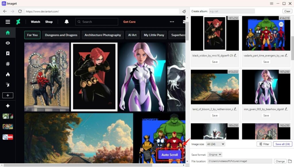 How to Bulk Download DeviantArt Images and Entire Galleries with Imaget? 7