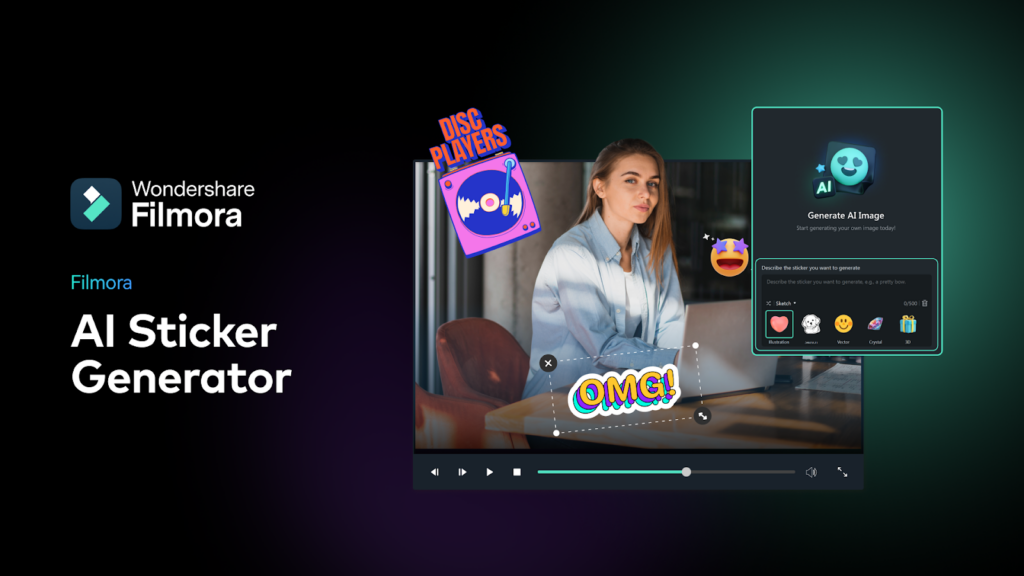 Exploring Customization Options in Wondershare Filmora's AI Sticker Generator 1