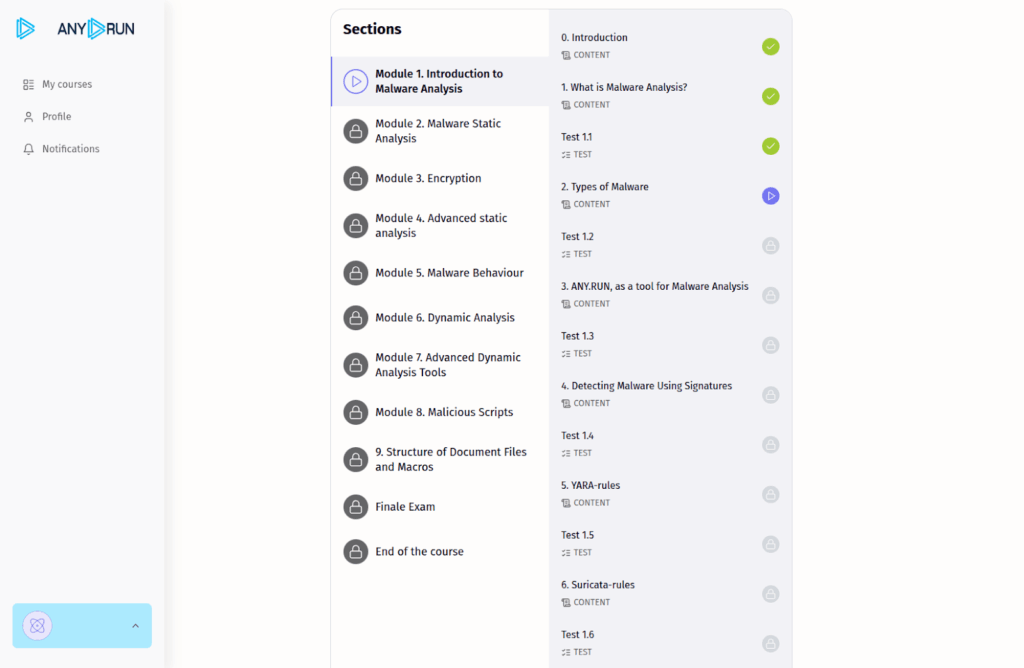Outsourcing Malware Analysis Training: 3 Benefits for Universities 1 Security Training Lab interface