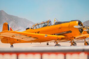 A small yellow plane