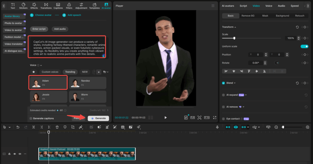How to Edit Motivational Training Videos with CapCut Desktop AI Avatar 4