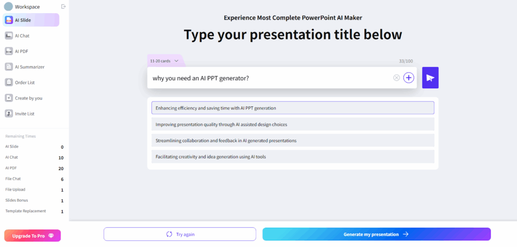 How to Instantly Make PPT Presentations with AI in 3 Minutes 3